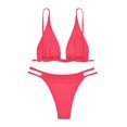 thumbnail image 2 of YUTK Womens Swimsuits - Women's 2025 Spring/Summer New Swimsuit Sexy Bikini Three Point Split Swimsuit Set - Red Xl, 2 of 8