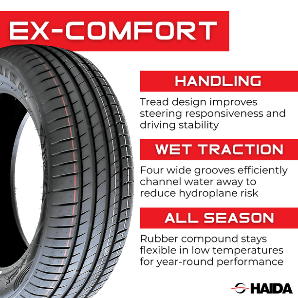Haida 205/55R16 EX-Comfort All Season Tire 91V - 4 Pack | All