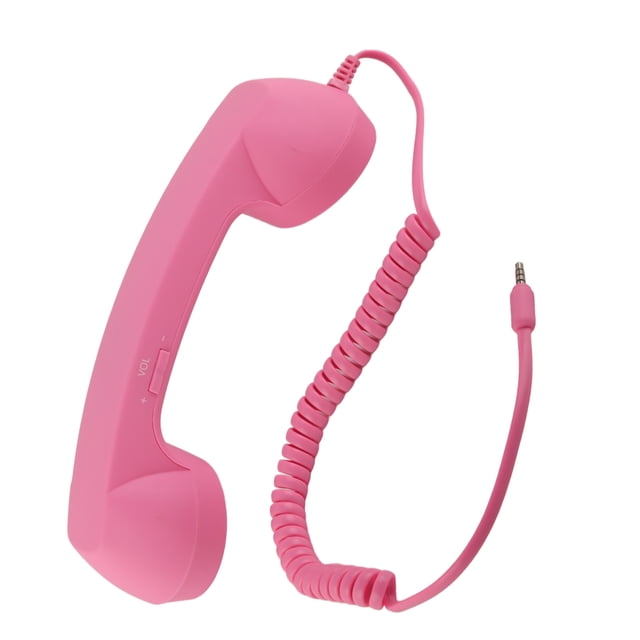 Cell Phone Handset, 3.5mm USB C Radiation Proof Telephone Handset, Retro Phone Handset, Handheld Cell Phone Receiver, Mic Microphone Speaker for Smartphone, Mobile Phone