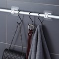 thumbnail image 4 of HLONK Self Adhesive Curtain Rod Bracket Hooks - Heavy Duty  Reusable (4pcs), 4 of 6