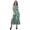 thumbnail image 1 of Moomaya Robe Longue Imprimée pour Femmes, Fente avant, Aguichant, Sans Manches, en Rayonne, Robe de Mariage, 1 of 4