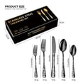 thumbnail image 2 of Mistaha Elegant Floral Pattern 40-Piece Stainless Steel Cutlery Set - Dinner Knives, Forks, Spoons, Tea Forks, Teaspoons - Silver Color - Service for 8, 2 of 6