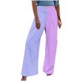 thumbnail image 1 of Pantalons à Taille Élastique pour Femmes Mode Été Décontracté Ample Pantalons Imprimés Pantalons de Pyjama Doux pour Femmes Pantalons Amples pour Femmes Été, 1 of 5