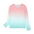 thumbnail image 4 of Miqool Chandails à Manches Longues pour Filles, Chandails Mignons d'Automne, Tenues de Vacances à Col Rond, Hauts Courts Teinture sur Nœuds Confortables pour Enfants 3-13 Ans, 4 of 7