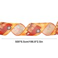 thumbnail image 3 of Halloween Theme Decoration Ribbon with Pumpkin Maple Leaf, Faux Linen Woven Ribbon for Holiday Party, DIY Gift Wrapping Bow Making Supplies, 3 of 8
