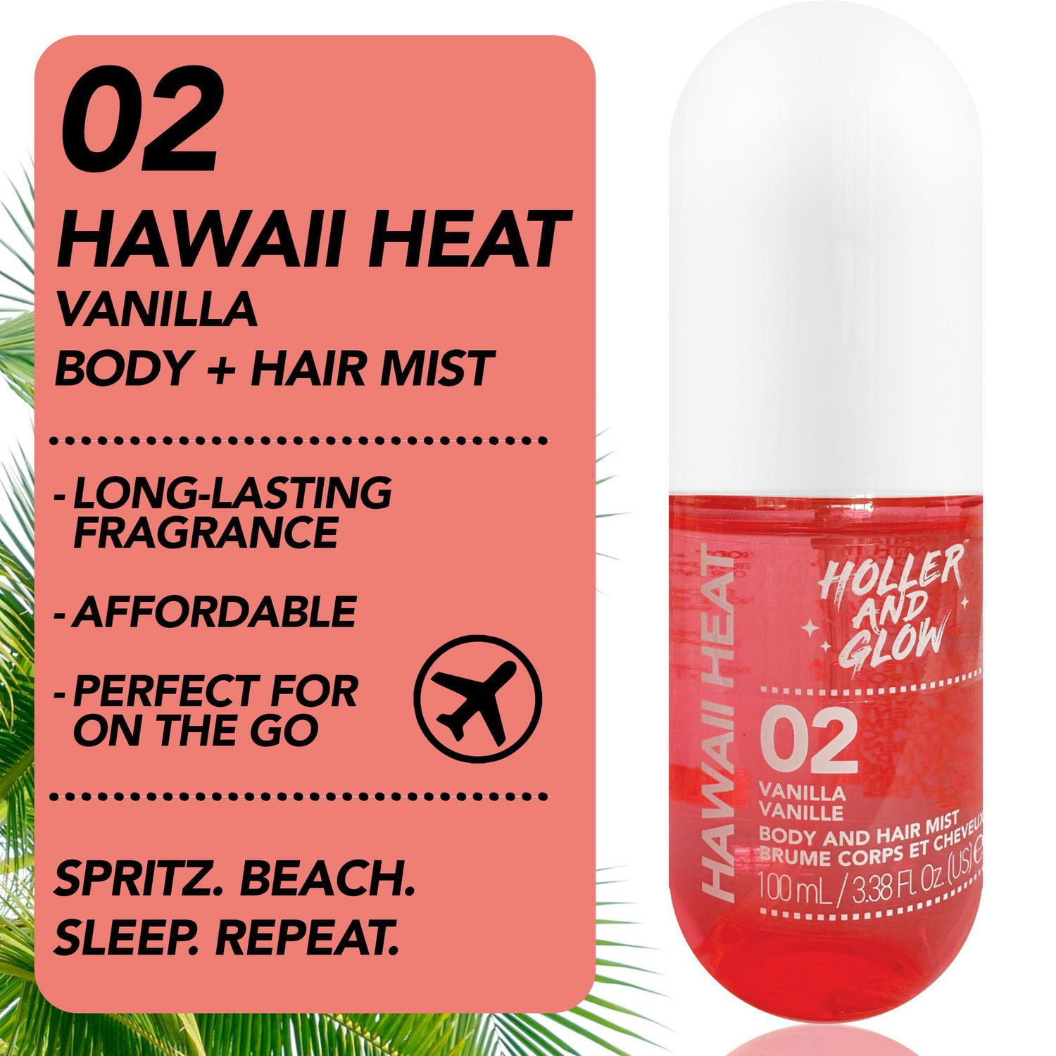 Holler & Glow Hawaii Heat Vanilla Body & Hair Mist