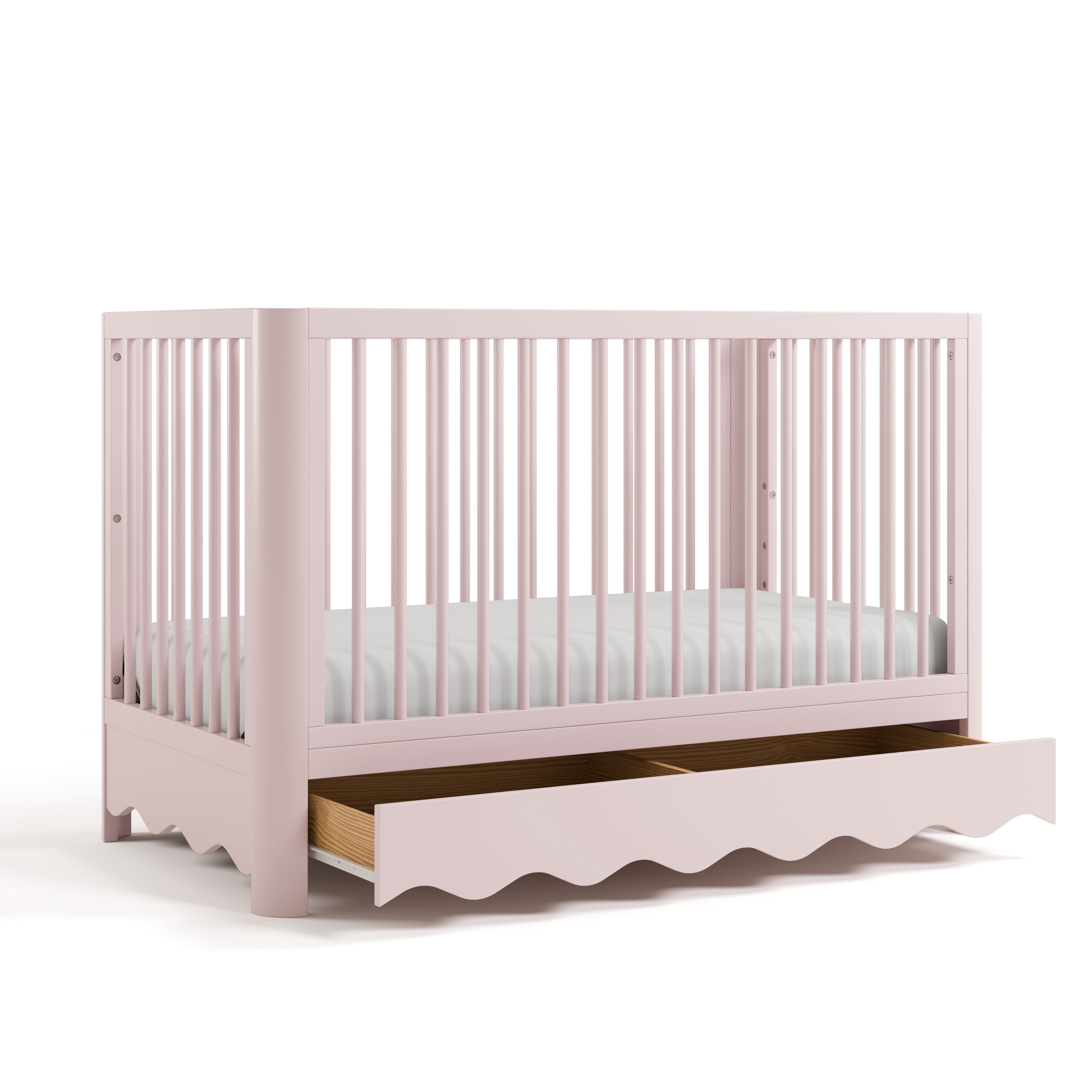 Storkcraft Casablanca 5-in-1 Convertible Crib with Drawer, Blush