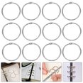 thumbnail image 2 of 20Pcs Metal Binder Rings Multi-function Key Rings Metal Notepad Rings Loose Leaf Binder Rings, 2 of 8