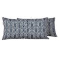 thumbnail image 1 of VargottamIndoor/OutdoorPolyester FabricLumbarPillowCover,All-Weather Waterproof Rectangular Cushion Case for Patio Furniture,12" x 18"Set of 2 -Ogee-15, 1 of 6