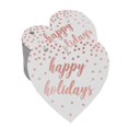 thumbnail image 1 of Inkdotpot 50 Pack Happy Holiday Favor Paper Tag Craft Real Rose Gold Foil Hang Tag, 1 of 6