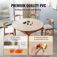 thumbnail image 3 of VEVOR Clear Table Cover Protector, 48 inch/1230 mm Round Table Cover, 1.5 mm Thick PVC Plastic Tablecloth, Waterproof Desktop Protector for Writing Desk, Coffee Table, Dining Room Table, 3 of 9