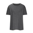 thumbnail image 3 of AherBiu Womens Tops Basic Solid Color Casual Crewneck Short Sleeve Loose Fitting Comfy Tops Tees Shirts, 3 of 4