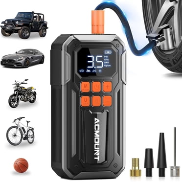 10000mAh 160PSI Tire Inflator Portable Air Compressor, 3X Faster Inflator Rechargeable Tire Air Pump With 5 Modes and 3 LED Light(Silver)