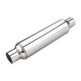 thumbnail image 2 of Universal Muffler 25 Inlet Outlet 19 Overall Length Straight Through Design Stainless Steel Resonator, 2 of 4