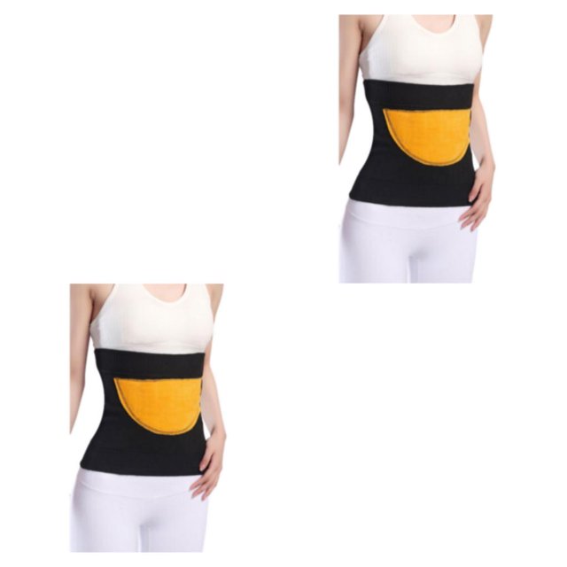 Decodeary Stay Supported And Comfortable Elastic Waist Back Support Skin Friendly And Soft brushed black M 2Set