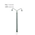 thumbnail image 2 of Model Railway Lamp 1:87 Scale Streetlight Simple Layout Props Double-Heads LED Park Light Home Yard Landscape Decorations Green（Warm Light）, 2 of 7