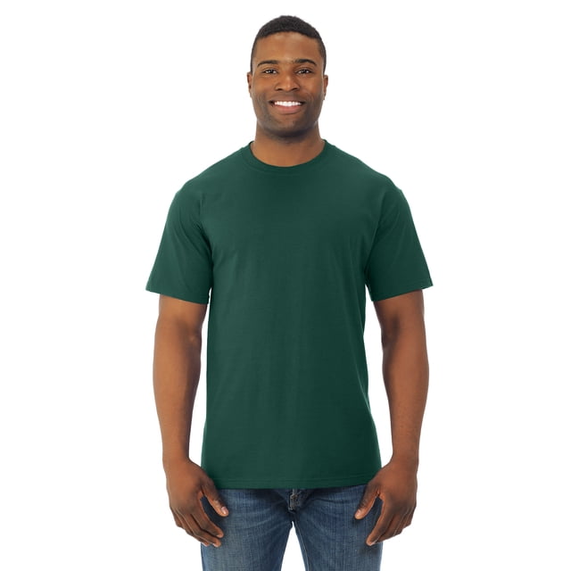 Fruit Of The Loom Mens HD Cotton Short Sleeve Crew T-Shirt, S, Forest Green