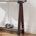 thumbnail image 4 of Farmhouse Narrow Console Table with Open Storage Shelf – Durable Metal Frame – V-Shaped Legs – Rustic Entryway Accent Table for Living Room, Hallway, Behind Sofa – 25 Years Grey, 4 of 7