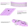 thumbnail image 5 of Light Purple L 50x2.5cm Suede Microfiber Double Bowknot Crystal Sparkle Rhinestone Cat Collar Pet Supply, 5 of 5