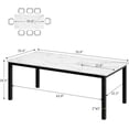thumbnail image 2 of 71" Industrial Dining Table for 8 – Sturdy Metal Legs Kitchen Table for Dining Room, Home Office and Living Room, 2 of 7