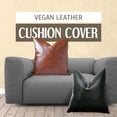 thumbnail image 3 of Housse de Coussin en Cuir Végane - Taille et Ajustement Parfaits (Camel Rouille), 3 of 8