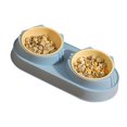 thumbnail image 2 of Pet Food Bowl Set, Exquisite Large Caliber Portable Double Cat Bowl  For Dog, 2 of 8