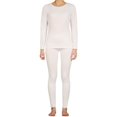 thumbnail image 1 of LAVRA Womens Microfiber Long Johns Thermal Underwear Two Piece Set -2XL-White, 1 of 2