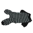 thumbnail image 3 of Pyjama pour Chien à Rayures, Prévient l'Effilochage, Grenouillère à Rayures Vertes et Blanches, Pyjama Classique Extensible pour Chats TP,S,m,L,TG, 3 of 8