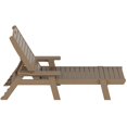 thumbnail image 3 of Bayport Chaise Longue Inclinable en Plastique HDPE pour Extérieur en Weatherwood, 3 of 6
