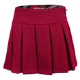 thumbnail image 1 of Bienzoe Jupe d'Uniforme Scolaire Extensible Plissée à Taille Ajustable pour Fille Bourgogne 6X, 1 of 2