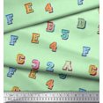 thumbnail image 2 of Soimoi Cotton Duck Fabric Numbers & Alphabets Text Print Sewing Fabric Yard 42 Inch Wide, 2 of 4