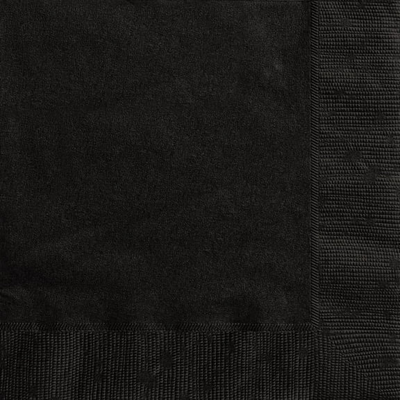 Serviettes de table noires minuit, 20 ct