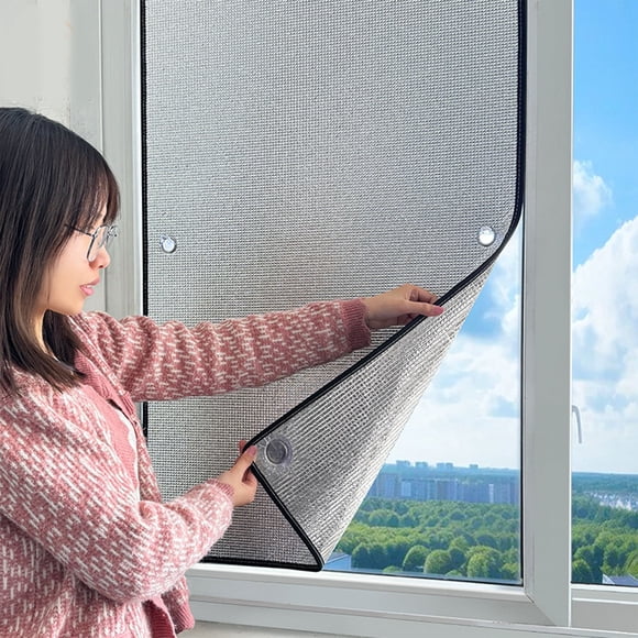 Dvkptbk Black Out Window Cover Portable Thermal Blackout Shades, No Drill Blackout Window Blinds for Bedroom, Travel, Dorm Room, Media Room