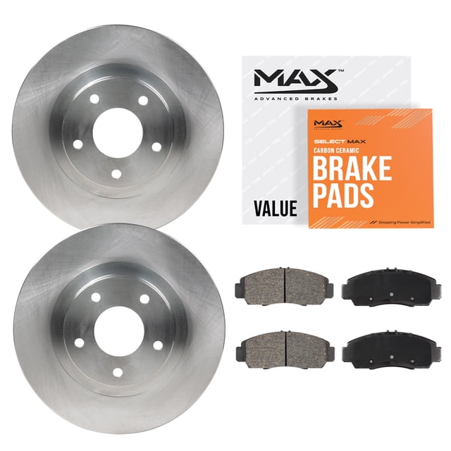MAX Advanced Brakes - Front Brake Kit For 2020-2023 Cadillac CT5| Carbon Ceramic Brake Pad and Rotor Kit| Daily Driving OE Replacement Brake Rotors