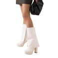 thumbnail image 1 of LSLJS Oversized Pants Boots Round Toe Waterproof Platform High Heels Thick Solid Leather Candy Colored Fashion Boots, 1 of 9