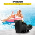 thumbnail image 2 of VEVOR Swimming Pool Pump 1HP Pool Pump 110/220V 5544GPH In/Above Ground Strainer, 2 of 9