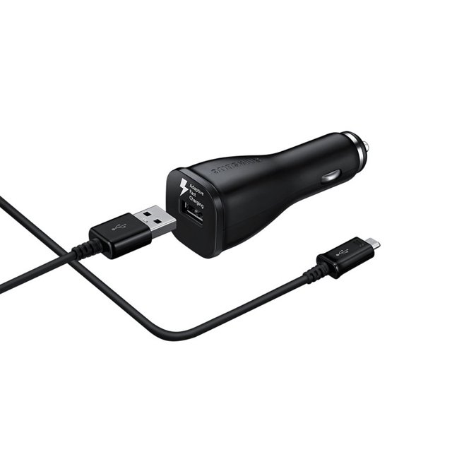 Samsung QC 2.0 15W Adaptive Fast Car Charger Set & Mirco USB Cable for Galaxy S4 S6 S7 Edge Plus / Note 4 5 Edge, Black