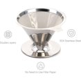 thumbnail image 1 of Pour over Coffee Dripper Reusable Drip Cone Coffee Filter Portable Pour over Coffee Maker Home Office Camping, 1 of 5