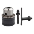 thumbnail image 2 of Akozon Drill Chuck Adapter Kit Key Type Drill Chuck With Round Shank Adapter 3.0-16MM 1/2-20UNF, 2 of 8