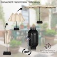 thumbnail image 4 of Gymax Parasol Jumeau de Patio Double Face de 15 Pi, Parasol de Marché Extra-Grand avec Base, Beige, 4 of 9