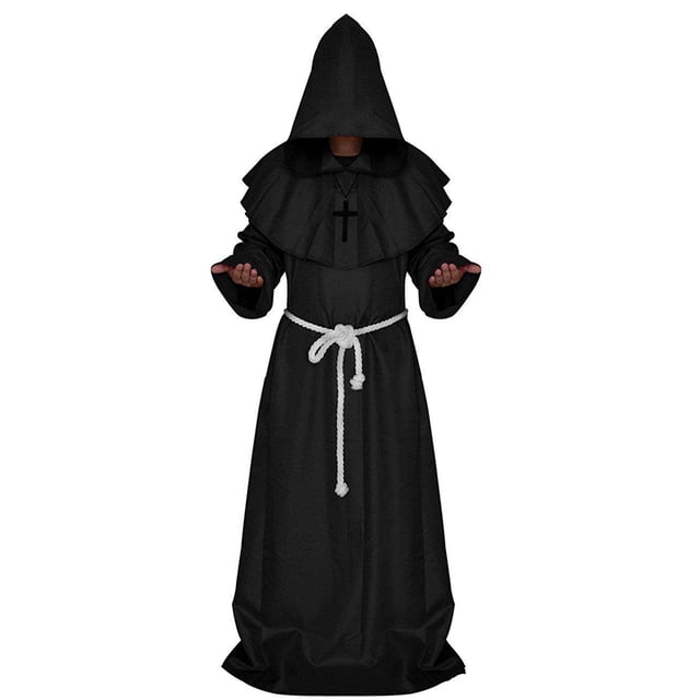 LHJ Robe de Moine Robe de Prêtre Costume de Cosplay d'Halloween Cape