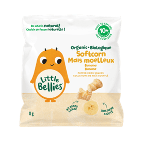 Little Bellies Organic Banana Soft Corn 10+ Months, 8gr