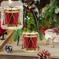 thumbnail image 3 of YWIYIUD Red Glitter Mini Drum Christmas Tree Decorations, Desktop Instruments Ornament Christmas Holiday Wedding Party Decor, Tree Hanging Decor, Wedding NewYear Christmas Decor 1/2/3/4PCS, 3 of 9