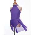 thumbnail image 4 of Lejafay Robe de Danse Moderne Ballet Lyrique pour Filles, Robe de Patinage sur Glace, Justaucorps de Performance, Jupe Tutu Violette 10, 4 of 7