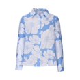 thumbnail image 1 of Pompotops Femmes Mode Imprimé Décontracté Manches Longues T-shirt Blouse en Lin Hauts Liquidation, 1 of 5