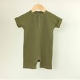 thumbnail image 2 of Timegard Baby Clothes Newborn Infant Ribbed Short Sleeve Rompers Onesie Summer Comfy Toddler Clothing, 2 of 5