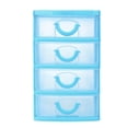thumbnail image 2 of RXIRUCGD 13*9*15cm Mini Organizer Box Storage Container Case with 4 Clear Desktop Drawer Units,Blue, 2 of 3