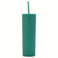 thumbnail image 1 of Tumbler with Lid And Straw Slim Plastic Tumbler - Double-Wall Insulated Cup with Lid for Coffee/Water (450Ml Travel Mug)Tumbler with Lid And Straw for Outside, 1 of 3