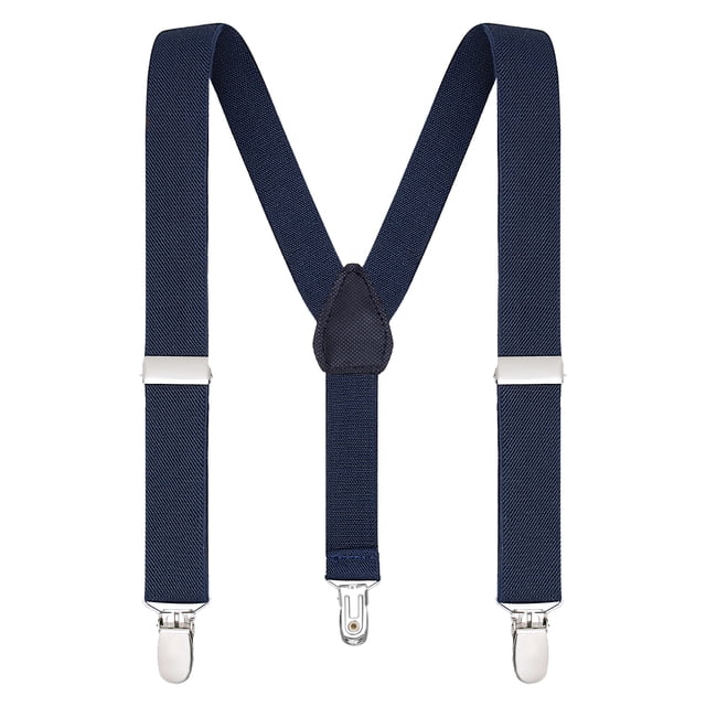 Buyless Fashion Adjustable Suspenders for Kids Toddlers Baby Elastic Solid Color 1 Inch - Y Back Design