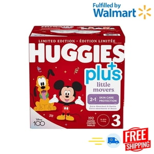 Huggies Little Movers Plus Couches, tailles 3 (16-28 lb/7-13 (kg)